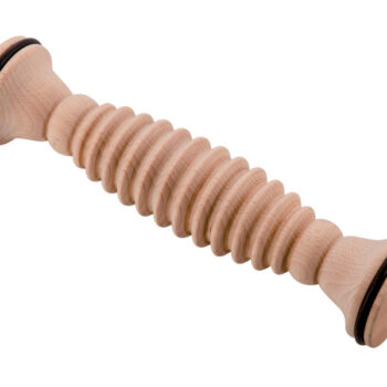 Carone - Sapone di Aleppo - MASSAGGIATORE MANI E PIEDI in legno grezzo e gomma – lunghezza cm 20