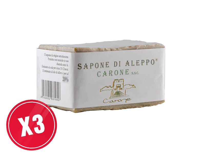 Carone - Sapone di Aleppo - Detergente Intimo multipack 3 pezzi