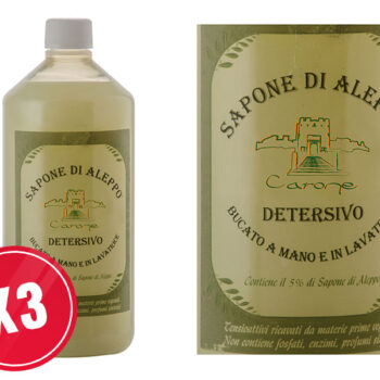 Carone - Sapone di Aleppo - Detersivo liquido lavatrice multipack 3 pezzi