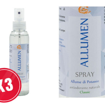 3 Pezzi - ALLUME DI POTASSIO spray classic BIO “ALLUMEN” - 125 ml
