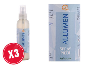 3 Pezzi - ALLUME DI POTASSIO spray per piedi BIO “ALLUMEN” - 125 ml